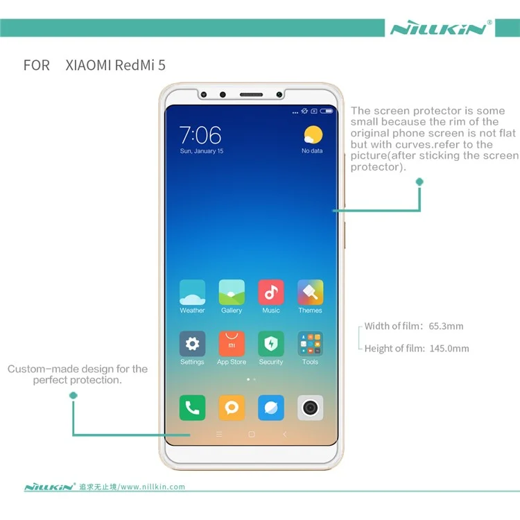 NILLKIN Anti-fingerprint Crystal Clear LCD Screen Protector Film for Xiaomi Redmi 5