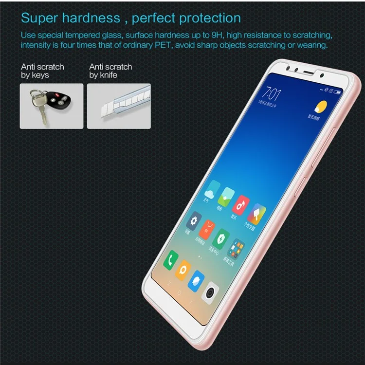 NILLKIN Amazing H Tempered Glass Anti-burst Screen Protector Film for Xiaomi Redmi 5