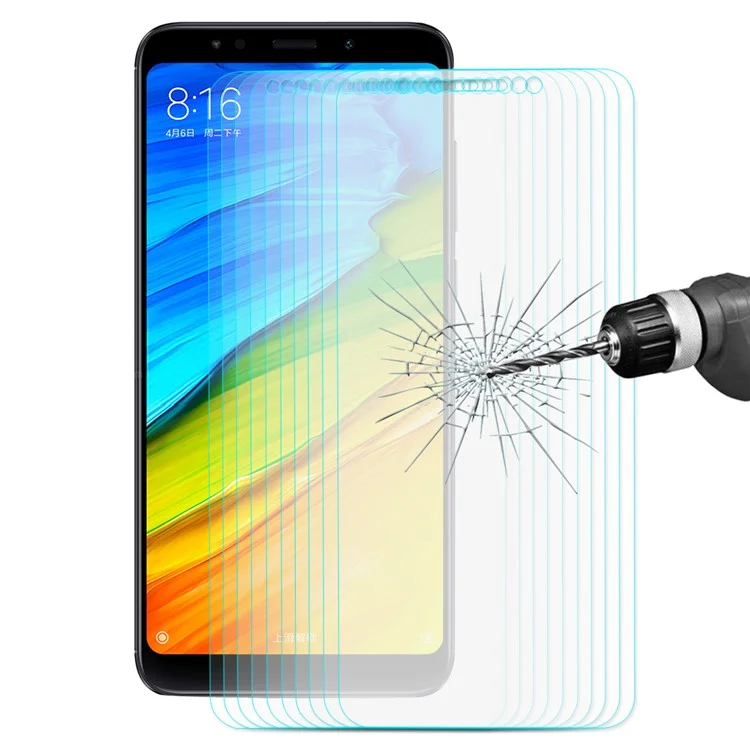 ENKAY 10Pcs/Set 0.26mm 9H 2.5D Arc Edge Tempered Glass Screen Protector for Xiaomi Redmi 5