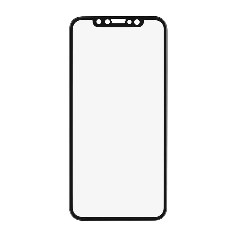 ANGIBABE for iPhone X 0.3mm Carbon Fiber Edges Full Size Tempered Glass Screen Protector - Black