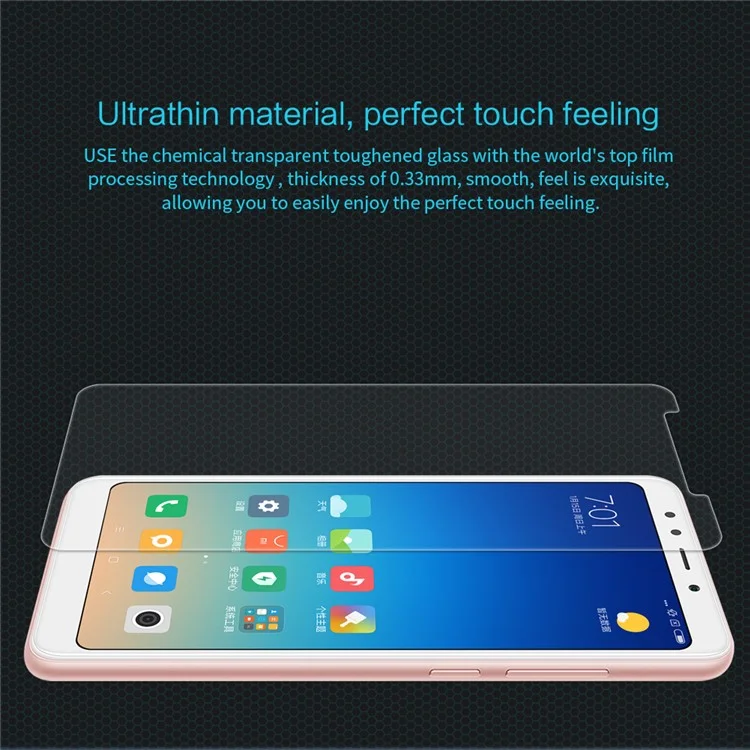 NILLKIN Amazing H Tempered Glass Screen Protector Anti-Explosion for Xiaomi Redmi Note 5 (12MP Rear Camera) / Redmi 5 Plus (China)