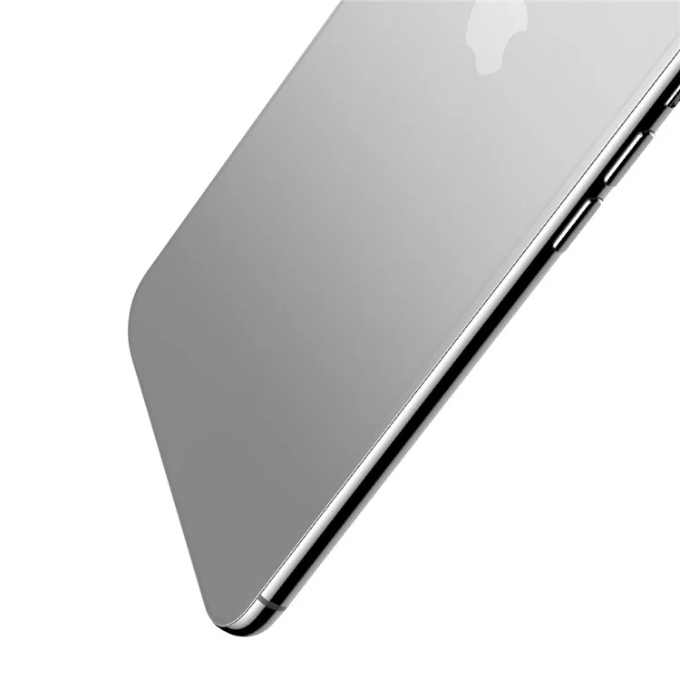 BASEUS Gradient Color Full Glue Tempered Glass Back Protector for iPhone X - Black