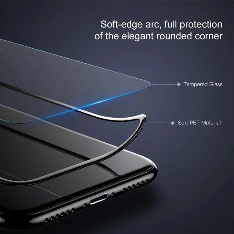 BASEUS 3D 0.23mm Soft PET Full Glue Full Screen Tempered Glass Protector for iPhone X/10