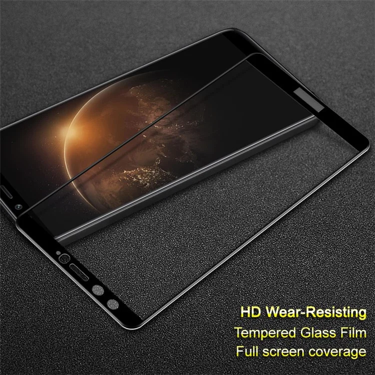 IMAK Full Coverage Tempered Glass Screen Protector Film for Huawei Honor 9 Youth Edition/Honor 9 Lite - Black