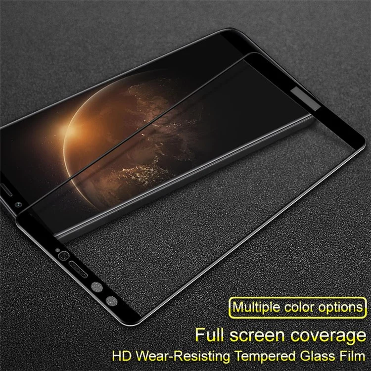 IMAK Full Coverage Tempered Glass Screen Protector Film for Huawei Honor 9 Youth Edition/Honor 9 Lite - Black