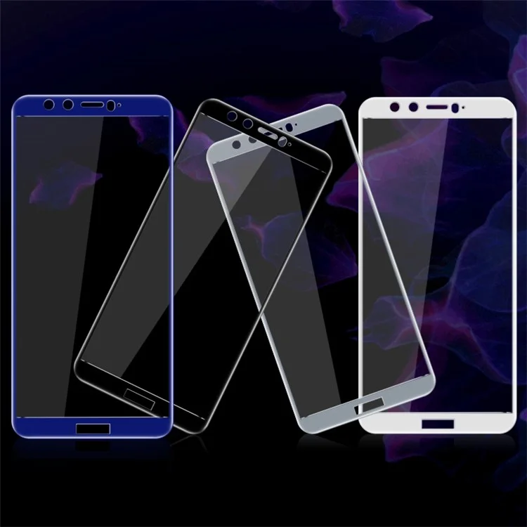 IMAK Full Coverage Tempered Glass Screen Protector Film for Huawei Honor 9 Youth Edition/Honor 9 Lite - Black