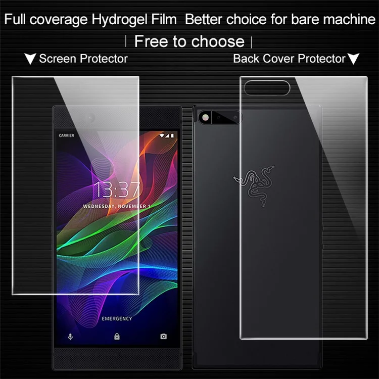 IMAK Soft Clearer Hydrogel Film II Full Cover Back Protector Film for Razer Phone
