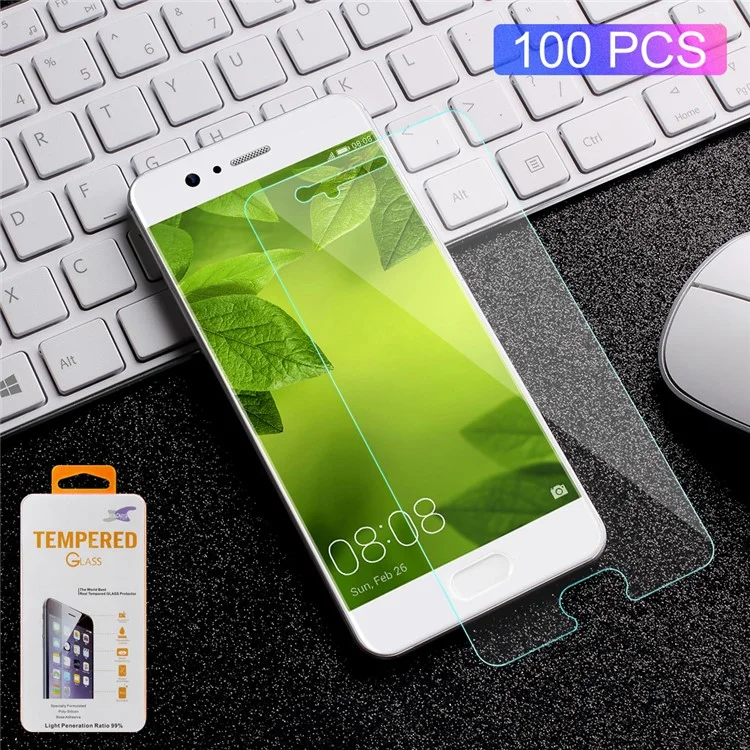 100PCS/Lot 0.3mm Tempered Glass Screen Protector Guard Film for Huawei P10 Arc Edge