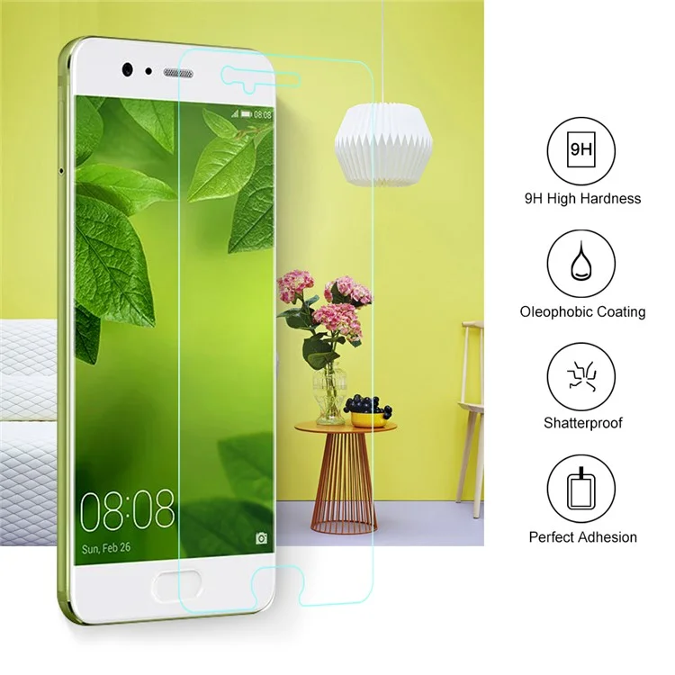 100PCS/Lot 0.3mm Tempered Glass Screen Protector Guard Film for Huawei P10 Arc Edge