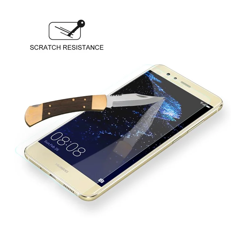 100Pcs/Set 0.3mm Arc Edge Tempered Glass Screen Protector Guard Film for Huawei P10 Lite