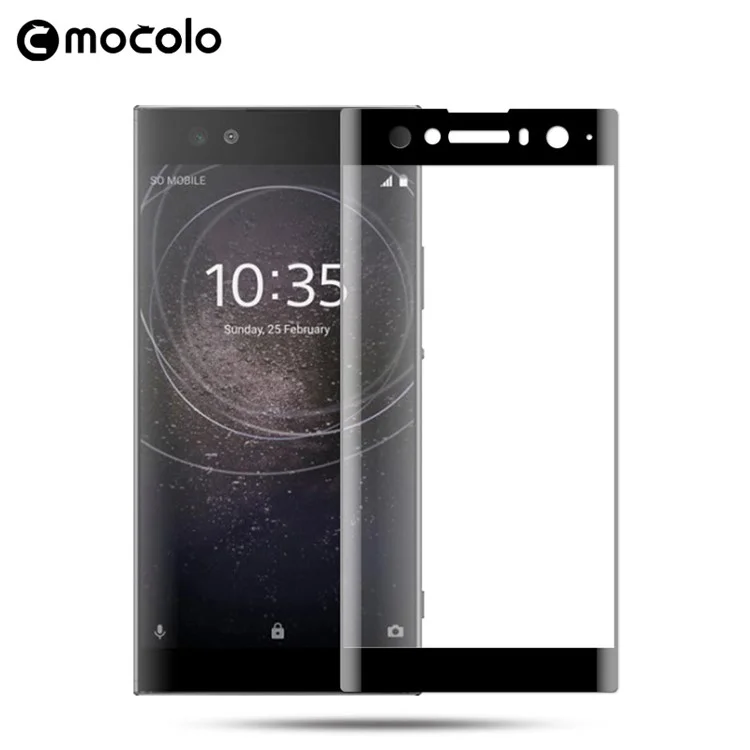 MOCOLO Curved Full Size Tempered Glass Screen Protector for Sony Xperia XA2 Ultra - Black