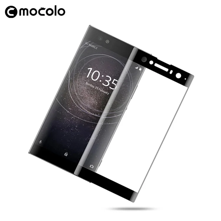 MOCOLO Curved Full Size Tempered Glass Screen Protector for Sony Xperia XA2 Ultra - Black
