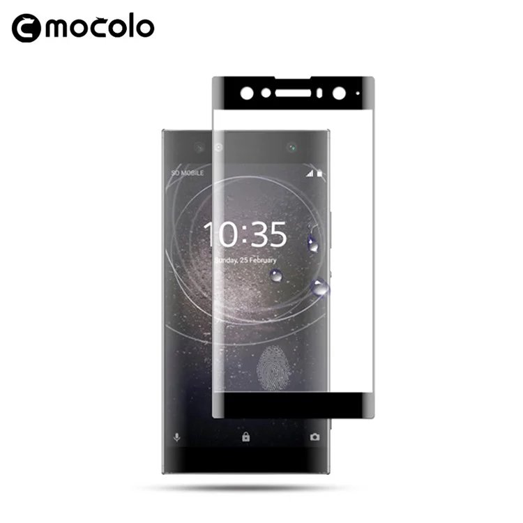 MOCOLO Curved Full Size Tempered Glass Screen Protector for Sony Xperia XA2 Ultra - Black