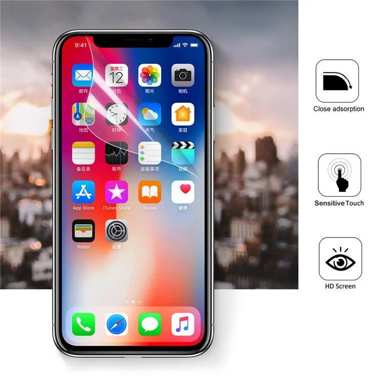 50Pcs/Set for iPhone 11 Pro 5.8" (2019) / XS / X 5.8 inch Soft Screen Protector Full Coverage Guard Films