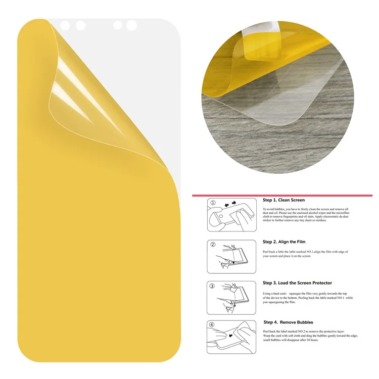 50Pcs/Set for iPhone 11 Pro 5.8" (2019) / XS / X 5.8 inch Soft Screen Protector Full Coverage Guard Films