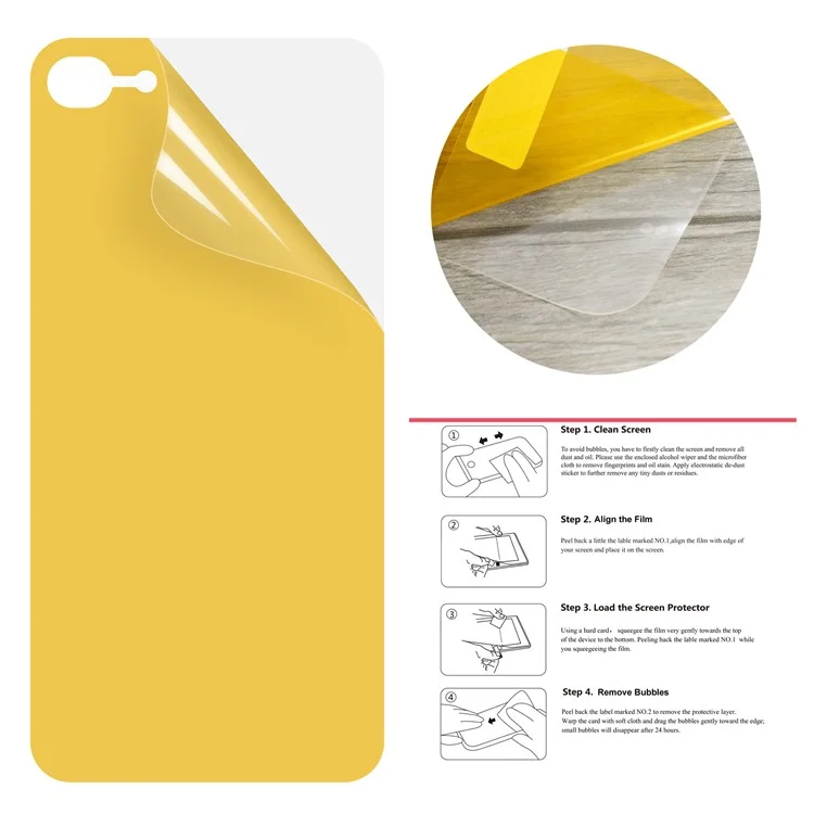 50Pcs/Set Complete Covering Soft Phone Back Protector Guard Films for iPhone 7 4.7 inch