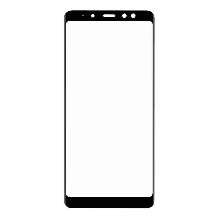 HAT PRINCE 0.26mm 9H 3D Curved Full Tempered Glass Screen Protector Guard Film for 	Samsung Galaxy A8+ (2018)