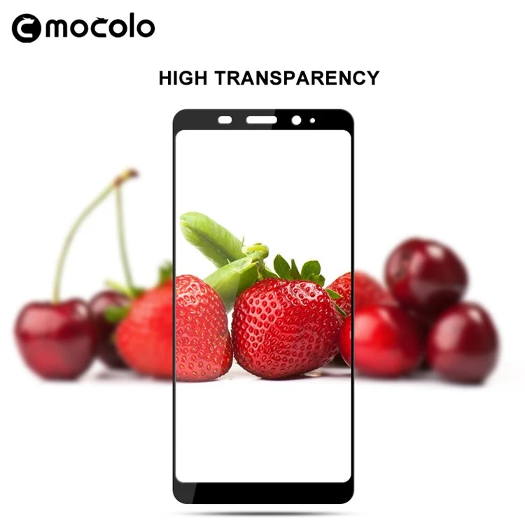 MOCOLO Silk Print Arc Edge Full Coverage Tempered Glass Screen Protector for Meizu Blue Charm S6 - Black