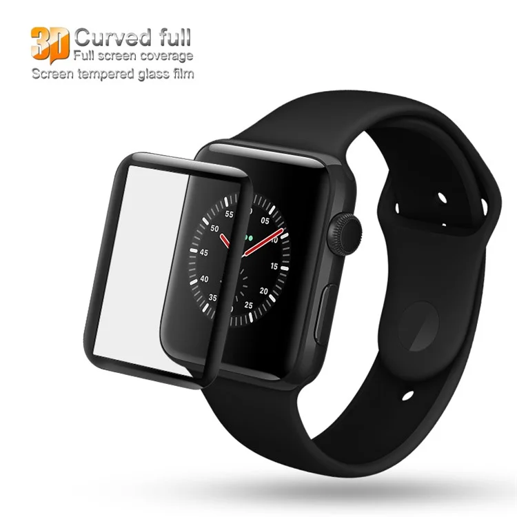 IMAK 3D Curved Full Cover Tempered Glass Screen Protector Film for Apple Watch Series 3/2/1 42mm