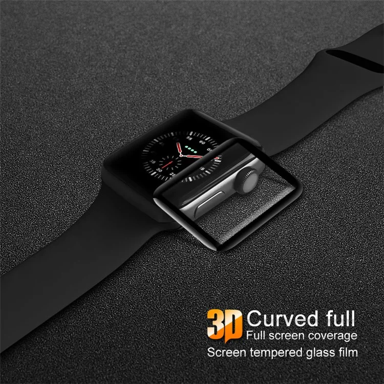 IMAK 3D Curved Full Cover Tempered Glass Screen Protector Film for Apple Watch Series 3/2/1 42mm