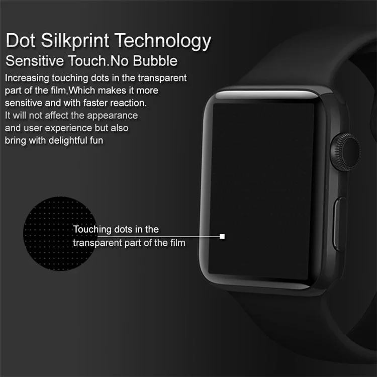 IMAK 3D Curved Full Cover Tempered Glass Screen Protector Film for Apple Watch Series 3/2/1 42mm