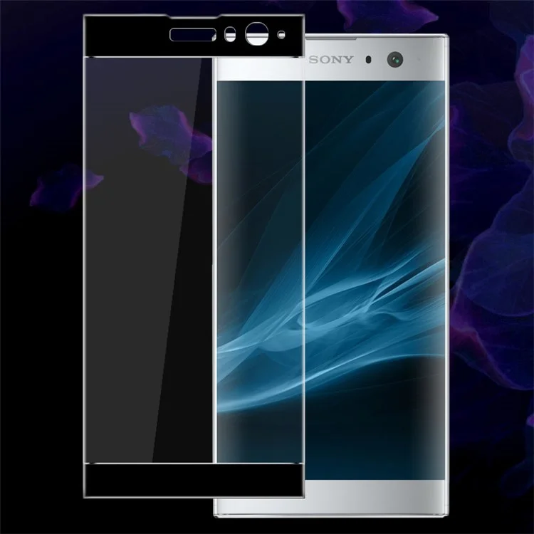 IMAK Complete Coverage Tempered Glass Protector Film for Sony Xperia XA2 - Black