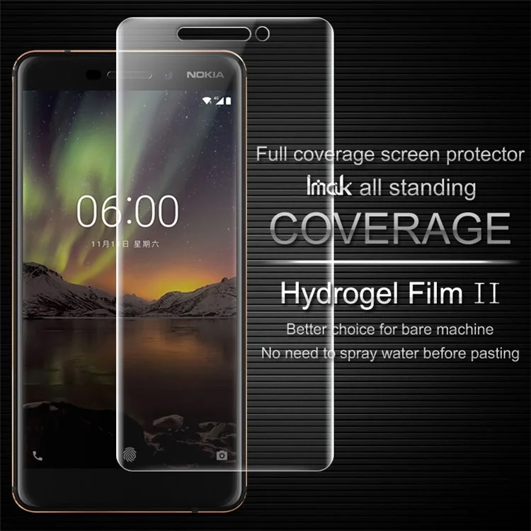 IMAK Soft Clearer Hydrogel Film II for Nokia 6 (2018) Full Covering Front Screen Protector Film