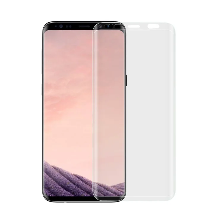 ANGIBABE 0.26mm Transparent Full Size Curved Tempered Glass Screen Film per Samsung Galaxy S9+ G965
