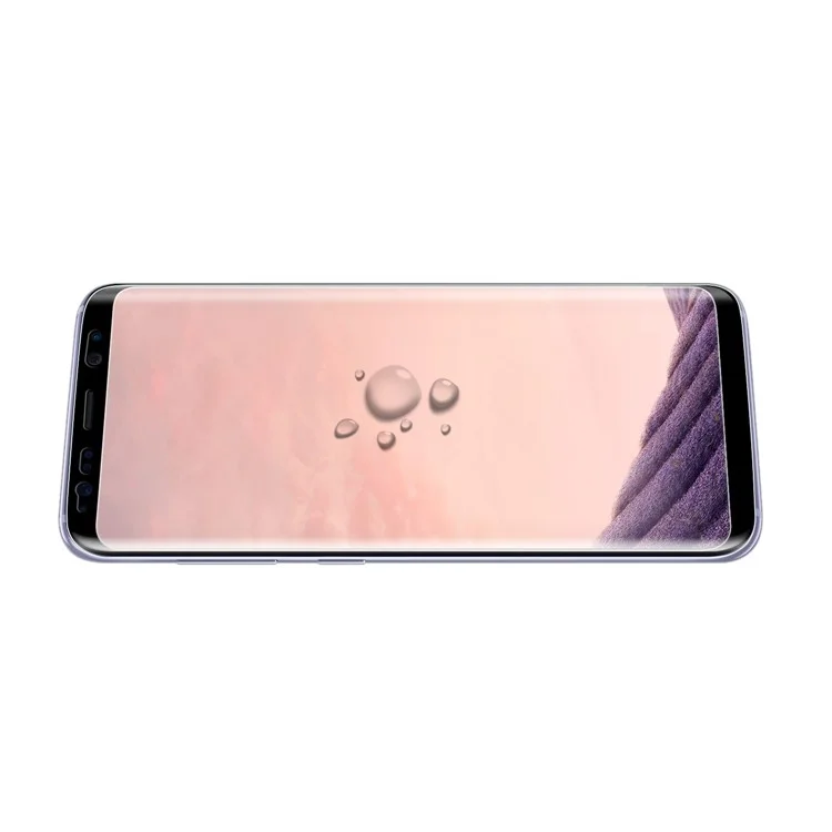 ANGIBABE 0.26mm Transparent Full Size Curved Tempered Glass Screen Film per Samsung Galaxy S9+ G965