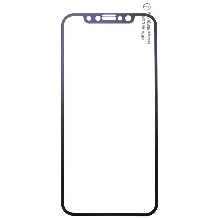 ANGIBABE Silk Print Anti-blue-ray Tempered Glass Screen Shield Film for iPhone X