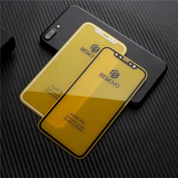 BENOVO 2D 9H Tempered Glass Full Coverage Screen Protector for iPhone X - Black