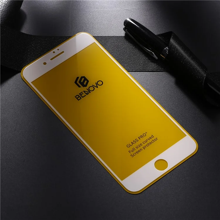 BENOVO 2.5D Full Size Mobile Screen Tempered Glass Protector Guard Film  for iPhone 7 Plus - White