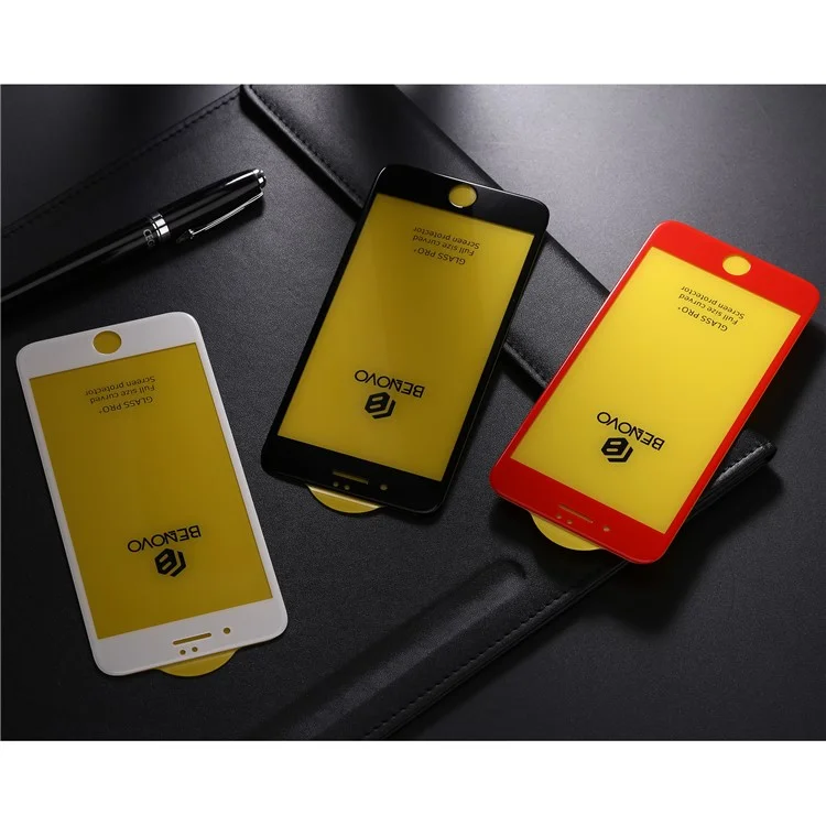 BENOVO 3D Tempered Glass Full Coverage Screen Protector for iPhone 7 Plus - Black