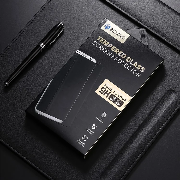 BENOVO Anti-explosion Full Coverage 9H Tempered Glass Screen Protector for Samsung Galaxy S8+ G955 - Black
