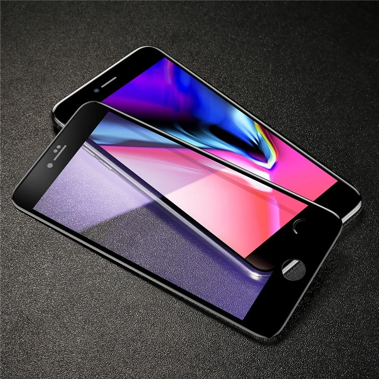 BASEUS 0.3mm 5D Curved Full Glue Full Covering Anti-blue-ray Screen Tempered Glass Protector for iPhone 8/7 4.7 inch - Black
