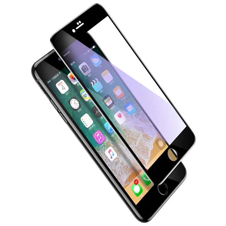 BASEUS 0.3mm 5D Curved Full Glue Full Covering Anti-blue-ray Screen Tempered Glass Protector for iPhone 8/7 4.7 inch - Black