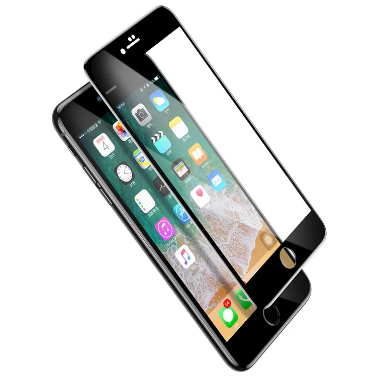 BASEUS 0.3mm 5D Curved Full Glue Full Covering Screen Tempered Glass Protector for iPhone 8/7 4.7 inch - Black