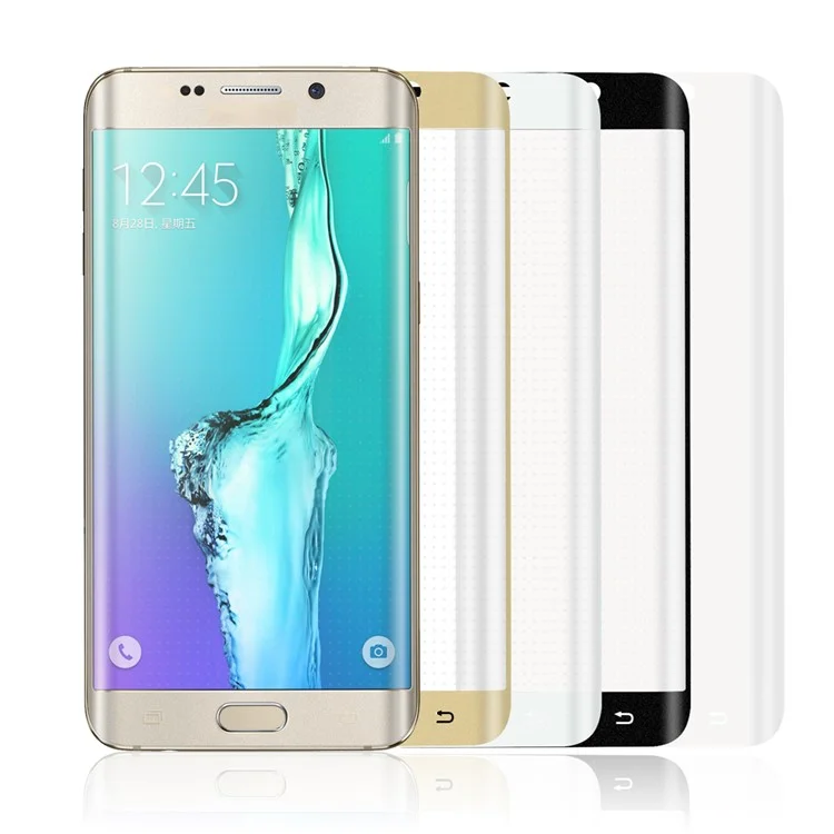 0.2mm Full Coverage Curved Tempered Glass Screen Protector for Samsung Galaxy S6 Edge G925 - Black