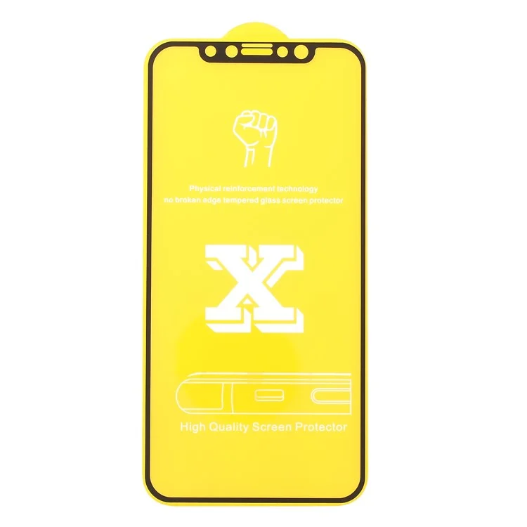 WUW for iPhone X/10 3D Eye-protection Anti-blue-ray Full Screen Tempered Glass Guard Film - Black