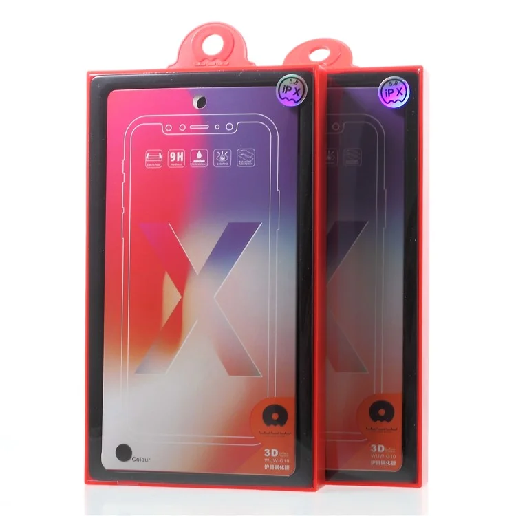 WUW for iPhone X/10 3D Eye-protection Anti-blue-ray Full Screen Tempered Glass Guard Film - Black