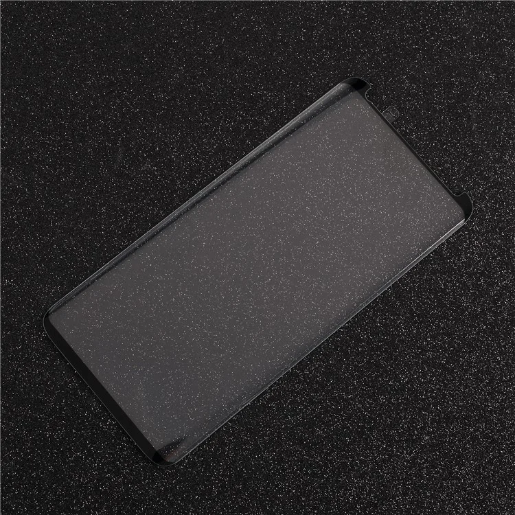 For Samsung Galaxy S9+ G965 Full Size Silk Printing Tempered Glass Screen Protector Film - Black
