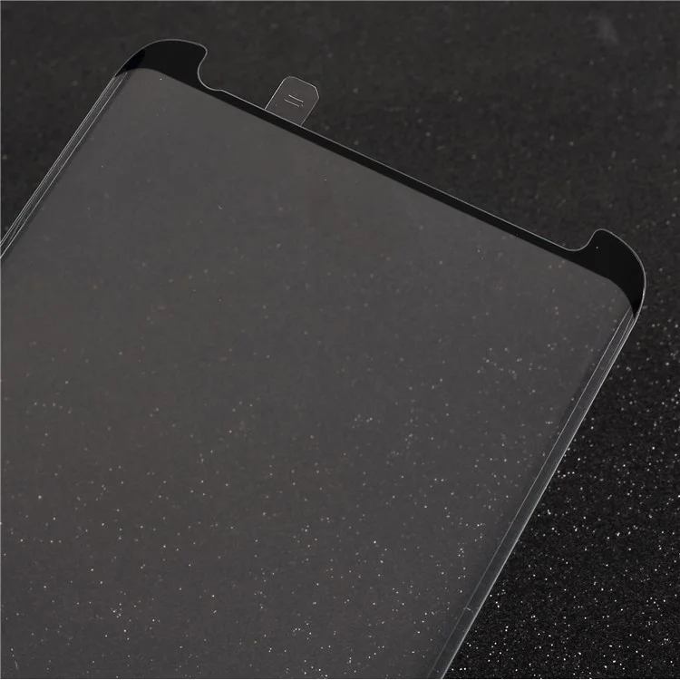 For Samsung Galaxy S9+ G965 Full Size Silk Printing Tempered Glass Screen Protector Film - Black