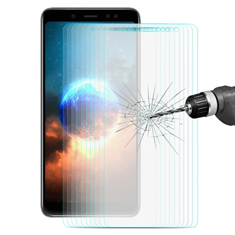 ENKAY 10Pcs/Set 0.26mm 9H 2.5D Arc Edge Tempered Glass Screen Protector for Xiaomi Redmi Note 5 Pro (Dual Camera) / Redmi Note 5 (China) / Mi A2 / Mi 6X