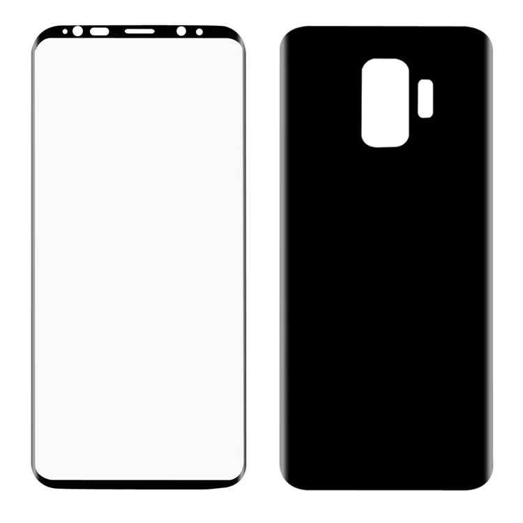 HAT PRINCE for Samsung Galaxy S9 G960 Front and Back 3D Full Size Screen Protectors - Black