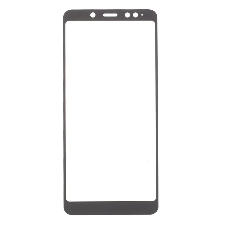 Protector de pantalla de vidrio templado con impresión de seda a tamaño completo para Xiaomi Redmi Note 5 (cámara trasera de 12 MP) / Redmi 5 Plus - Negro