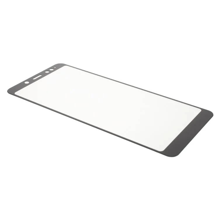 Protector de pantalla de vidrio templado con impresión de seda a tamaño completo para Xiaomi Redmi Note 5 (cámara trasera de 12 MP) / Redmi 5 Plus - Negro