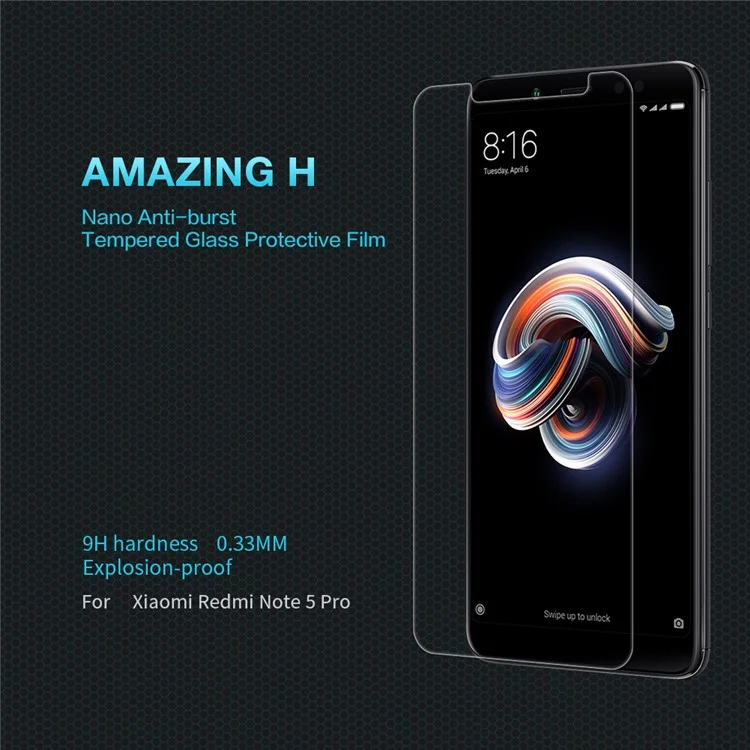 NILLKIN Amazing H Tempered Glass Anti-burst Screen Protector Film for Xiaomi Redmi Note 5 Pro (Dual Camera) / Redmi Note 5 (China) / Mi 6x