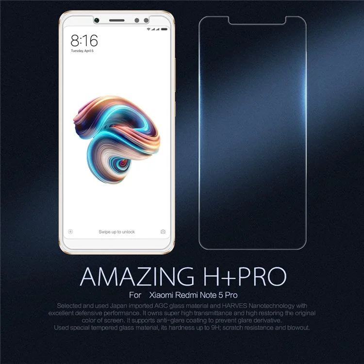 NILLKIN Amazing H+PRO Tempered Glass Screen Protector Film Anti-Explosion for Xiaomi Redmi Note 5 Pro (Dual Camera) / Redmi Note 5 (China) / Mi 6x