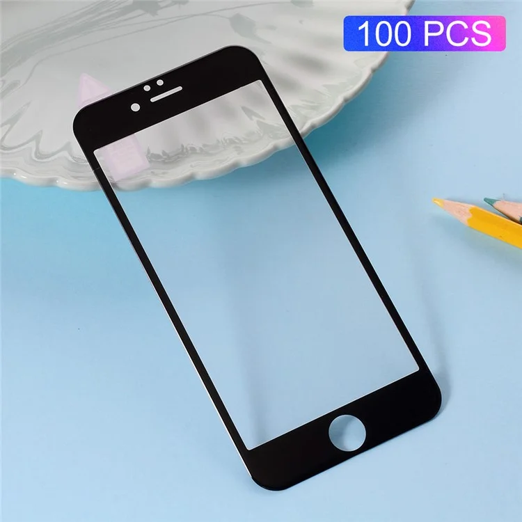 100PCS/Lot RURIHAI 3D Curved Carbon Fiber Tempered Glass Screen Guard Film for iPhone 6s 6 - Black