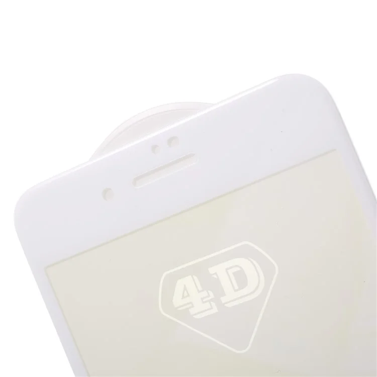 5D Curved Anti-blue-ray Tempered Glass Screen Shield Film for iPhone 8 Plus/7 Plus (Complete Cover) - White